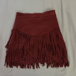 Altared State Fringe Skirt XS